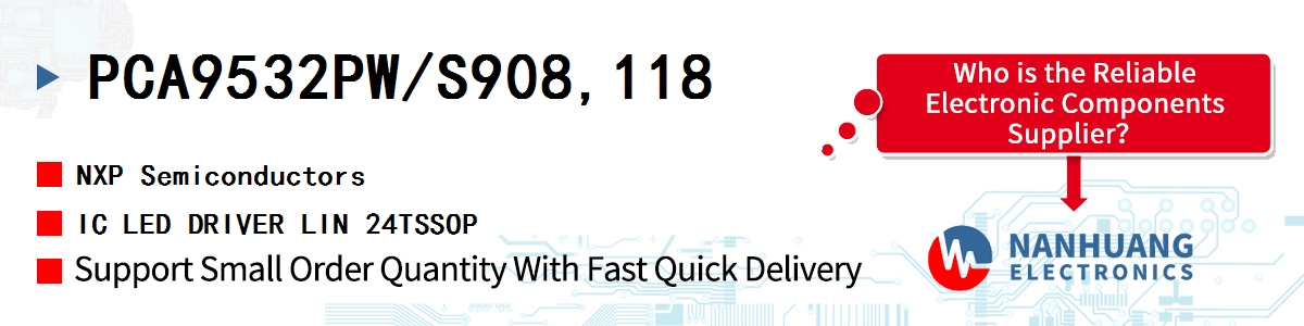 PCA9532PW/S908,118 NXP IC LED DRIVER LIN 24TSSOP