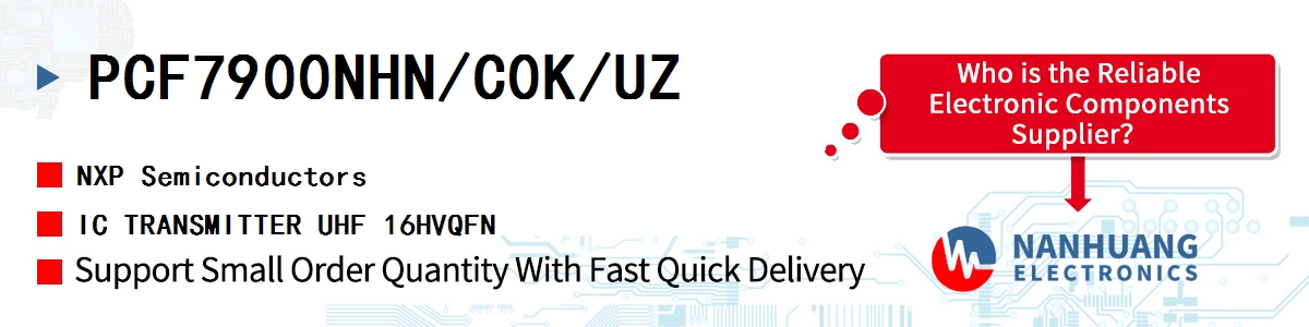 PCF7900NHN/C0K/UZ NXP IC TRANSMITTER UHF 16HVQFN