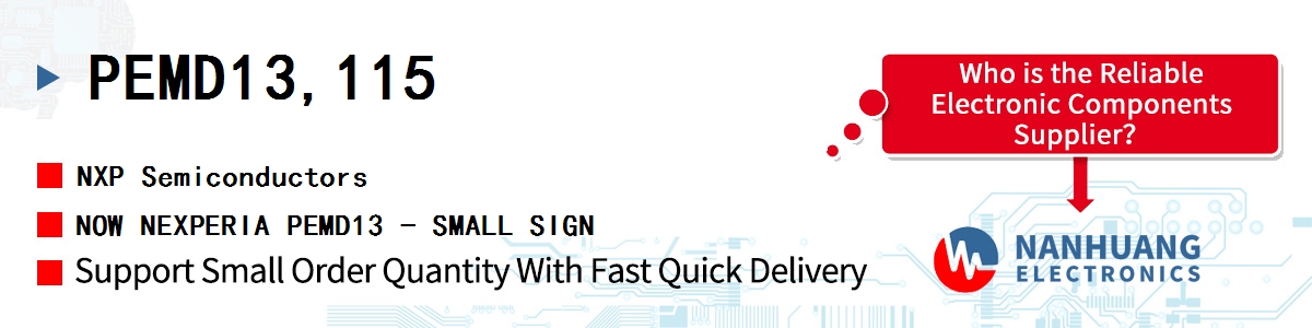 PEMD13,115 NXP NOW NEXPERIA PEMD13 - SMALL SIGN