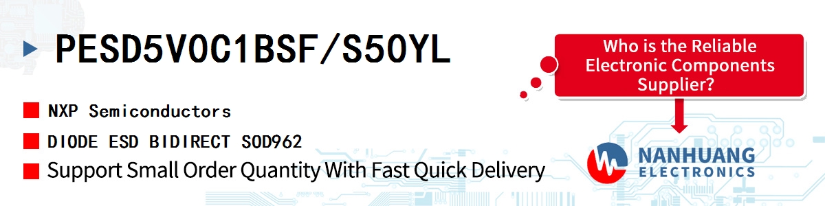 PESD5V0C1BSF/S50YL NXP DIODE ESD BIDIRECT SOD962