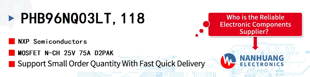 PHB96NQ03LT,118 NXP MOSFET N-CH 25V 75A D2PAK