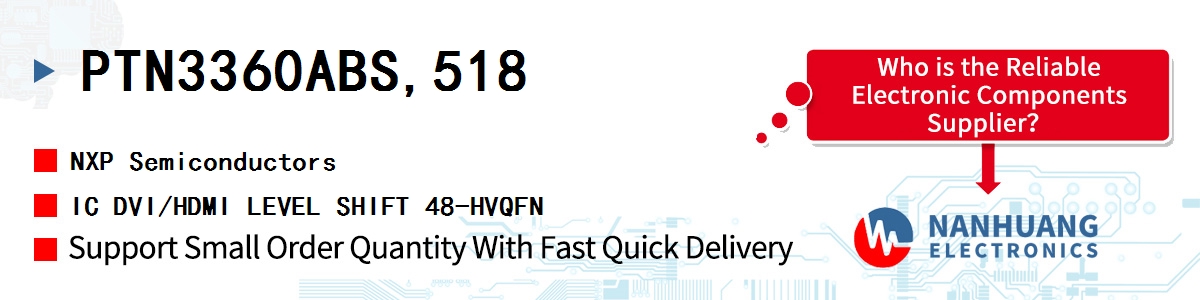 PTN3360ABS,518 NXP IC DVI/HDMI LEVEL SHIFT 48-HVQFN