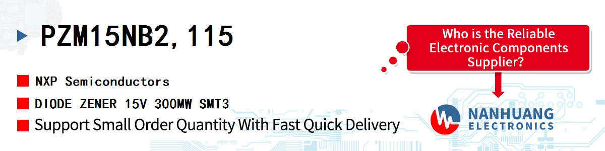 PZM15NB2,115 NXP DIODE ZENER 15V 300MW SMT3