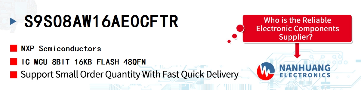 S9S08AW16AE0CFTR NXP IC MCU 8BIT 16KB FLASH 48QFN