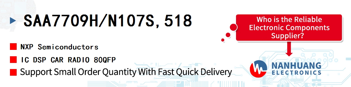 SAA7709H/N107S,518 NXP IC DSP CAR RADIO 80QFP