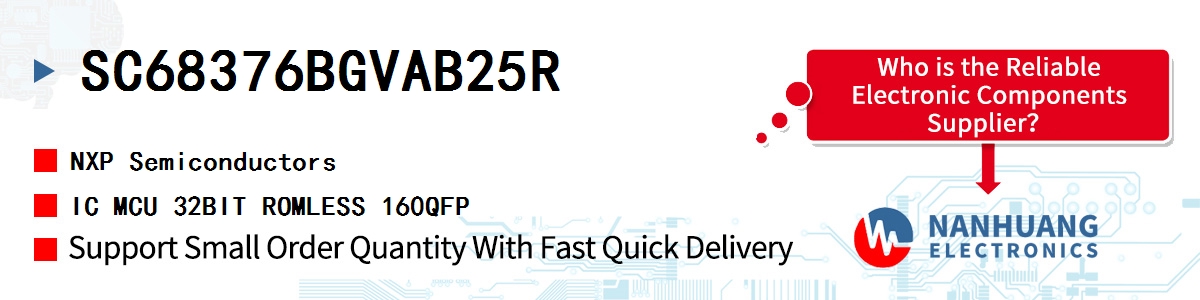 SC68376BGVAB25R NXP IC MCU 32BIT ROMLESS 160QFP