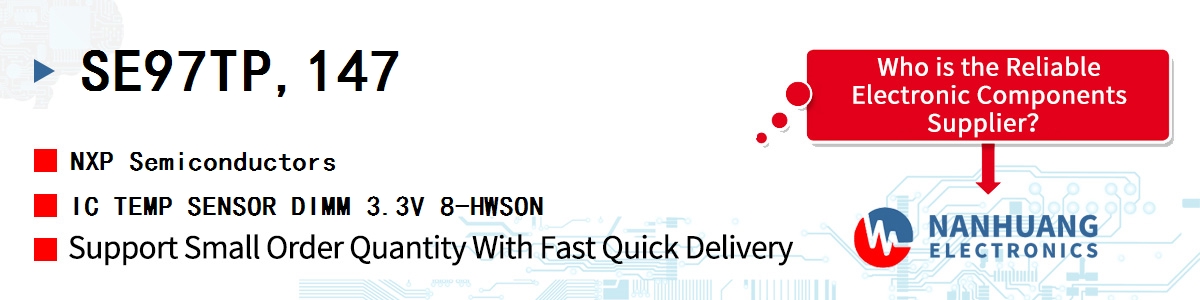 SE97TP,147 NXP IC TEMP SENSOR DIMM 3.3V 8-HWSON