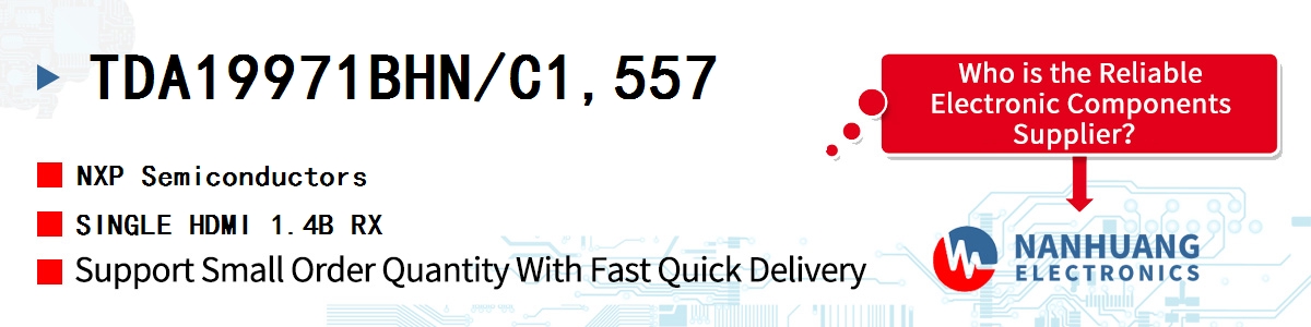 TDA19971BHN/C1,557 NXP SINGLE HDMI 1.4B RX