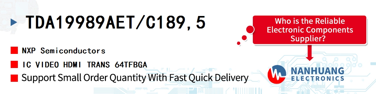 TDA19989AET/C189,5 NXP IC VIDEO HDMI TRANS 64TFBGA