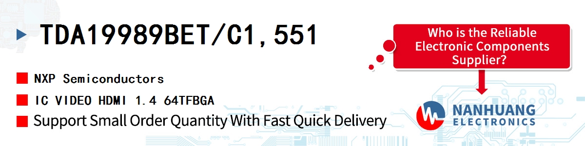 TDA19989BET/C1551 NXP IC HDMI INTERFACE 64TFBGA