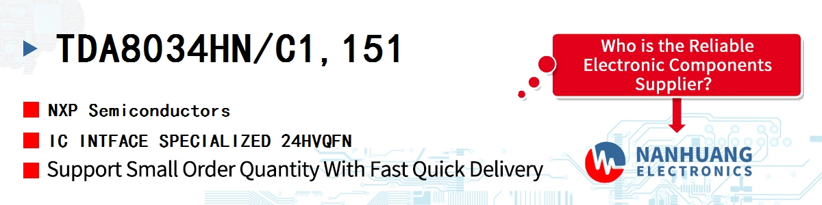 TDA8034HN/C1,151 NXP IC INTFACE SPECIALIZED 24HVQFN