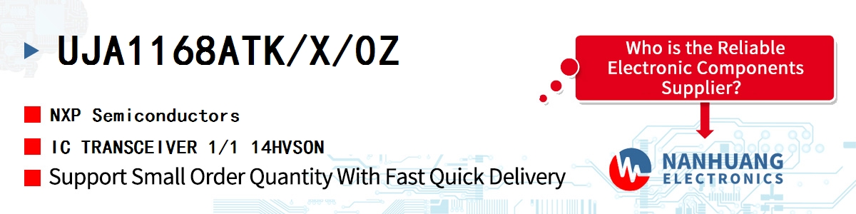 UJA1168ATK/X/0Z NXP IC TRANSCEIVER 1/1 14HVSON