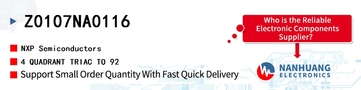 Z0107NA0116 NXP 4 QUADRANT TRIAC TO 92